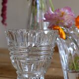 Carved crystal vase from the 50s
