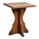Solid pine table, sculpted cross legs, French Alps, around 1970.