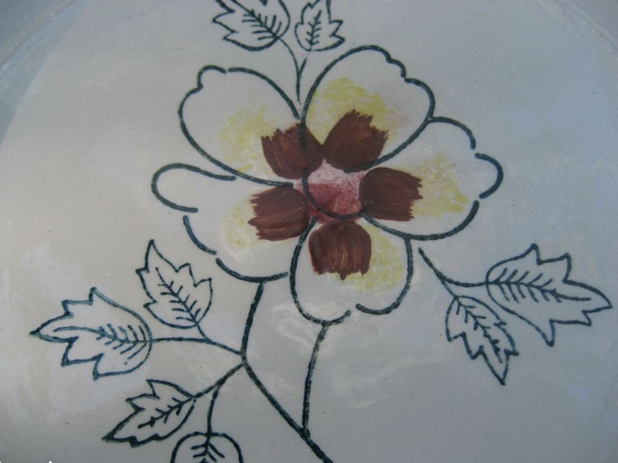 Set de 5 assiettes Ceranord St Amand modèle Eglantine