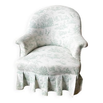 Fauteuil crapaud Jouy vert