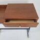 Table console / coiffeuse italienne du milieu du siècle avec des éléments en laiton, années 1950.
