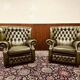 Set Springvale Chesterfield Woburn 1-seater sofa antique green