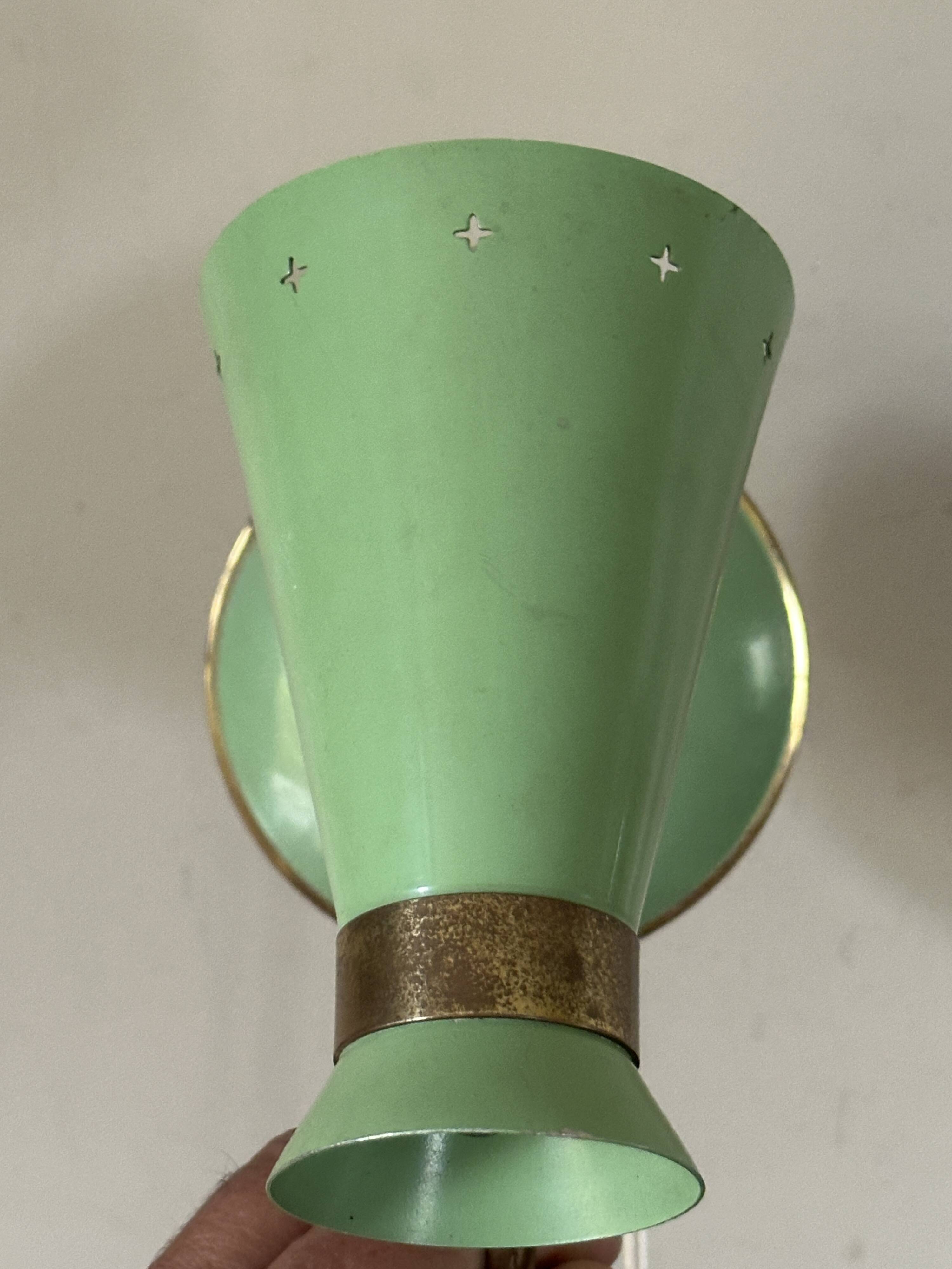 Lampe cocotte diabolo verte design années 60