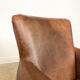 Set of two vintage leather armchairs