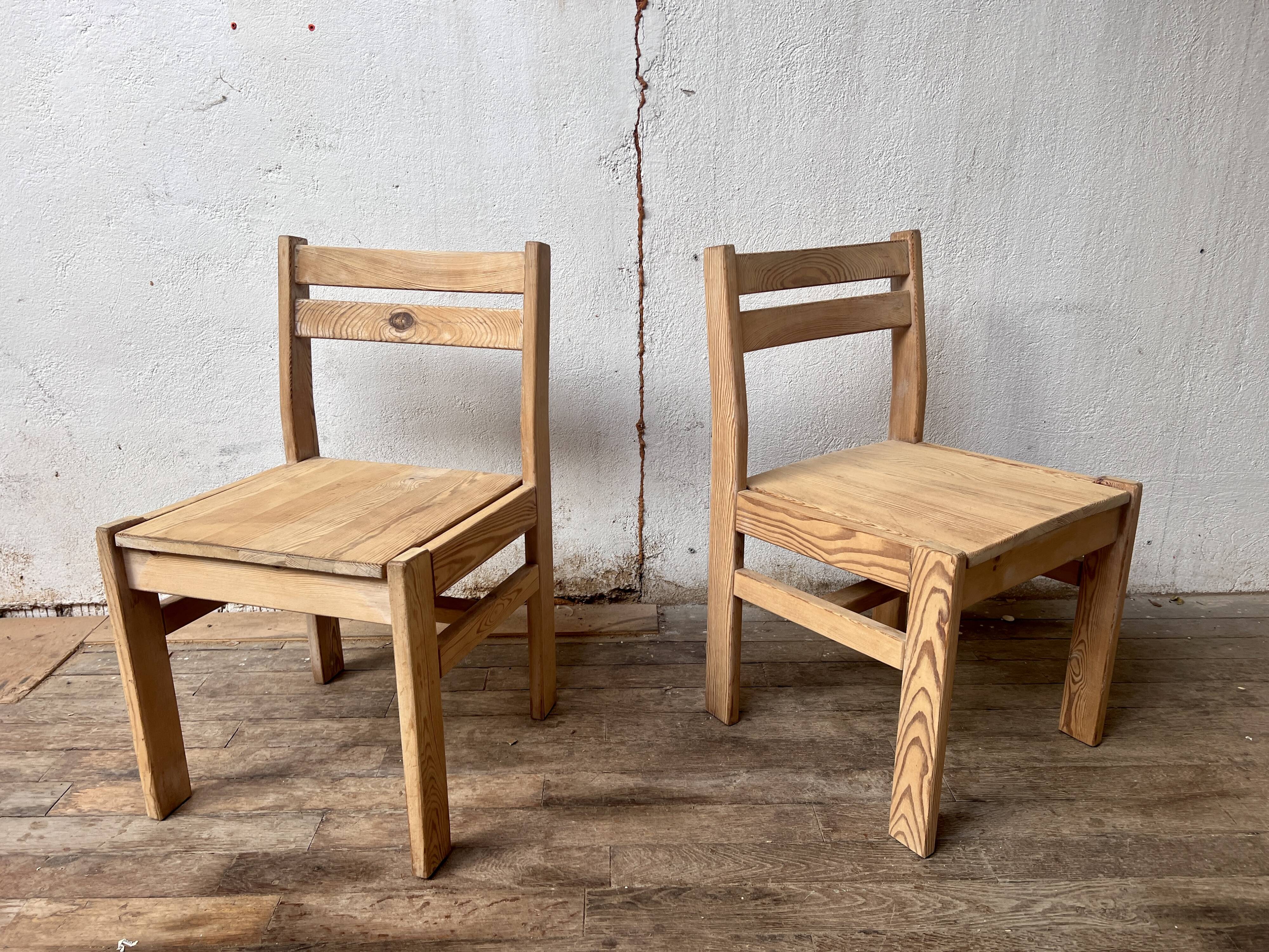 Pair of vintage dlg charlotte perriand Illmari tapiovaara chairs