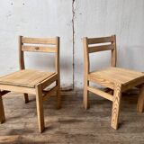 Pair of vintage dlg charlotte perriand Illmari tapiovaara chairs