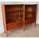 Bibliothèque avec étagères en bois 1960