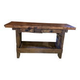 Ancien établi/console rénové – pièce unique pleine de caractère