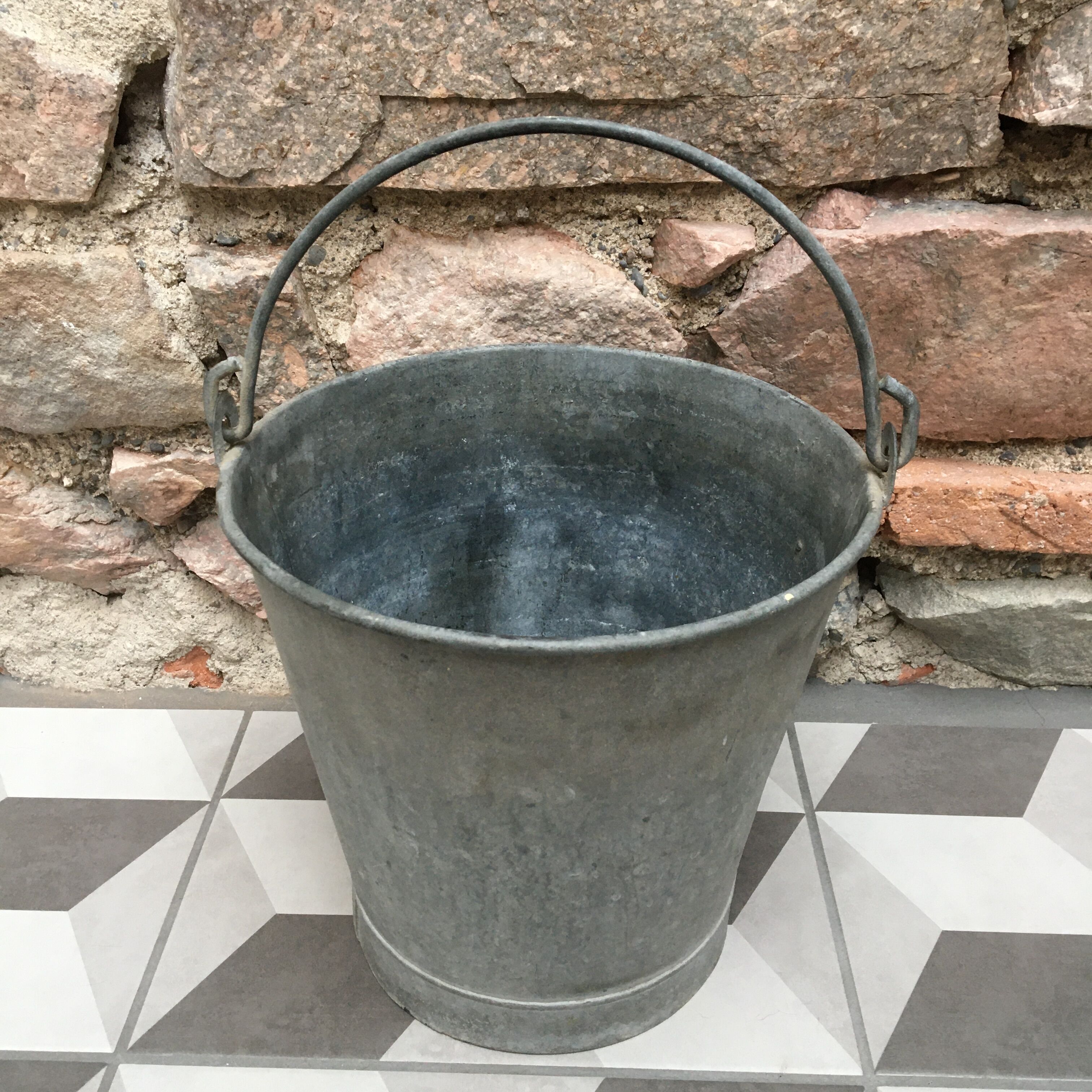 Old zinc bucket