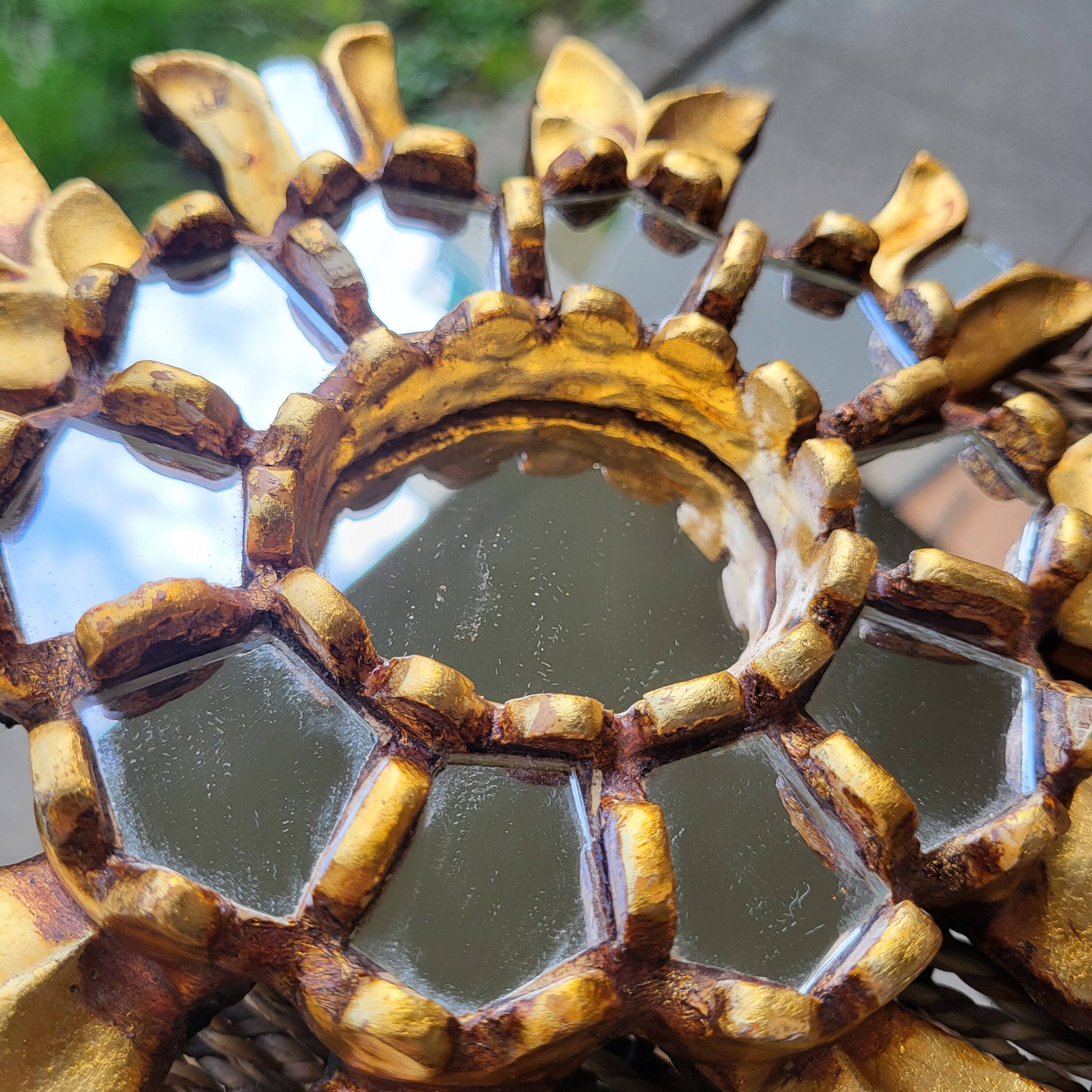 Miroir Cusco en bois doré
