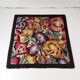 Vintage missoni square flowers rug carpet floor  130x130cm