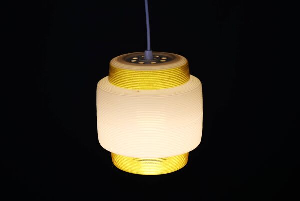 Lampe Rotaflex jaune et blanche ultra rare et ancienne de Yahsa Heifetz