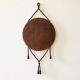 Miroir mural vintage en perles de bois