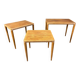 H.W. Klein. Bramin, three set tables/side tables, oak, 1960s, Denmark