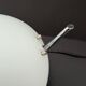 "girasole" lamp by de majo in chrome and opaline, italy 1990