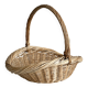 Large antique woven wicker basket with handle.