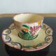 4 cups and saucers of Henriot earthenware