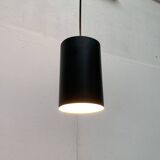 Minimalist cylindrical pendant light from the mid-century in metal by Eila & John Meiling for Louis Poulsen, set of 3.