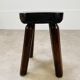 Brutalist stool in solid wood chalet style