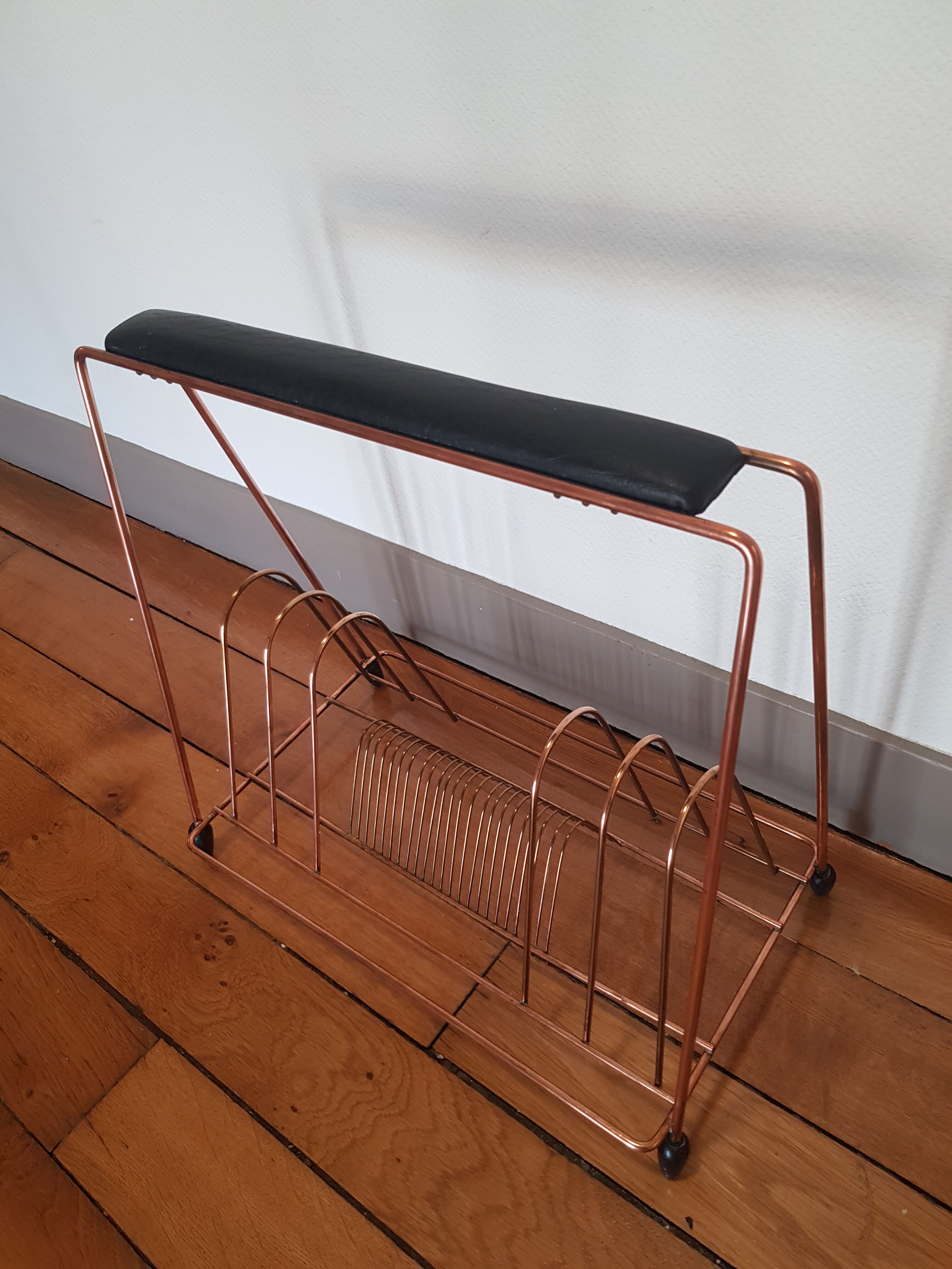 Brass and skai vinyl holder
