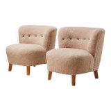 Pair of Swedish Lounge Chairs 1940s
