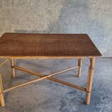 Vintage rattan table