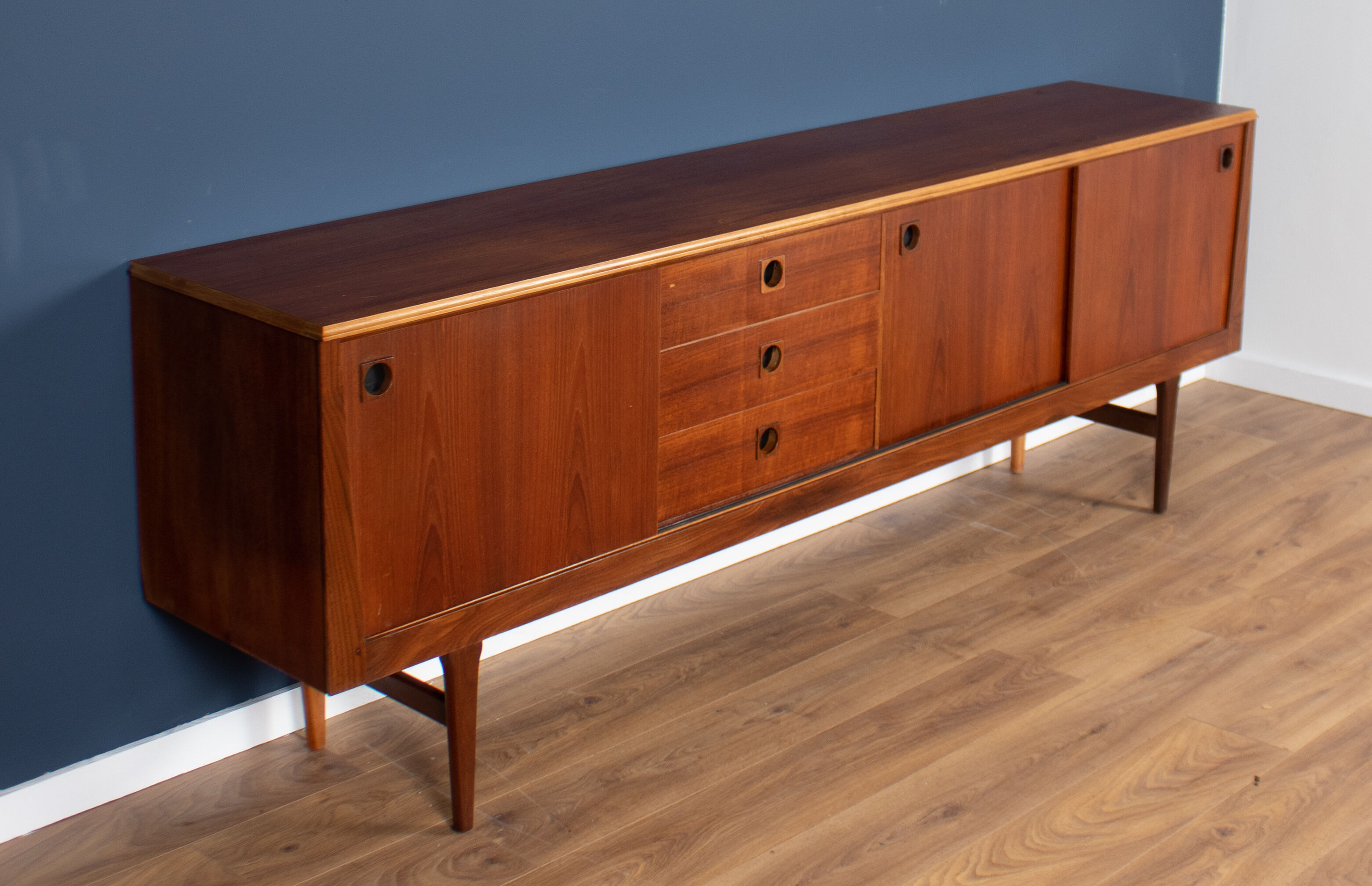 Teak 1960s long Elliots of Newbury mid century sideboard