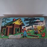 Vintage wooden construction game "The Forest House"