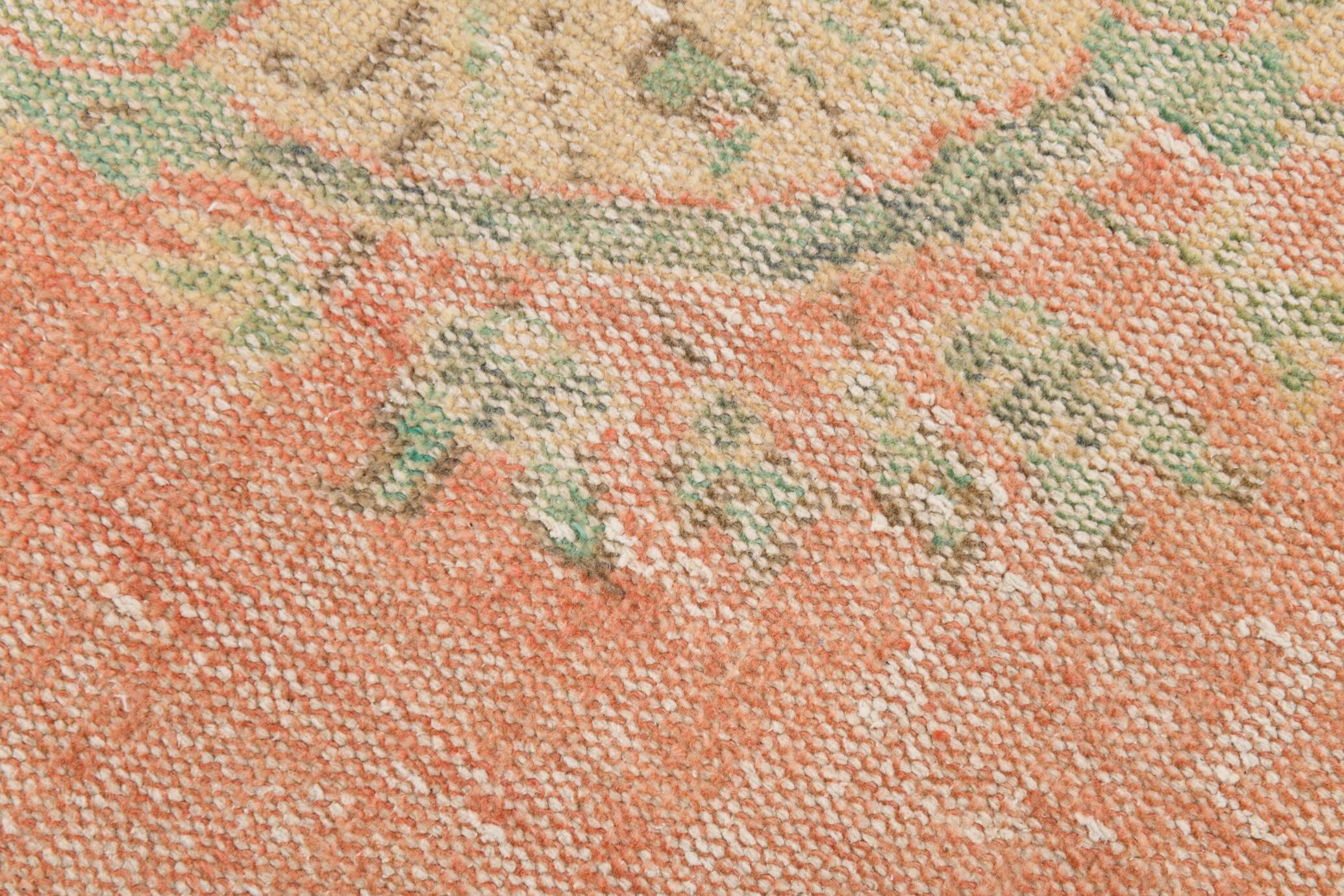 5x9 Soft Vintage Oushak Handmade Area Rug, 145x272 Cm