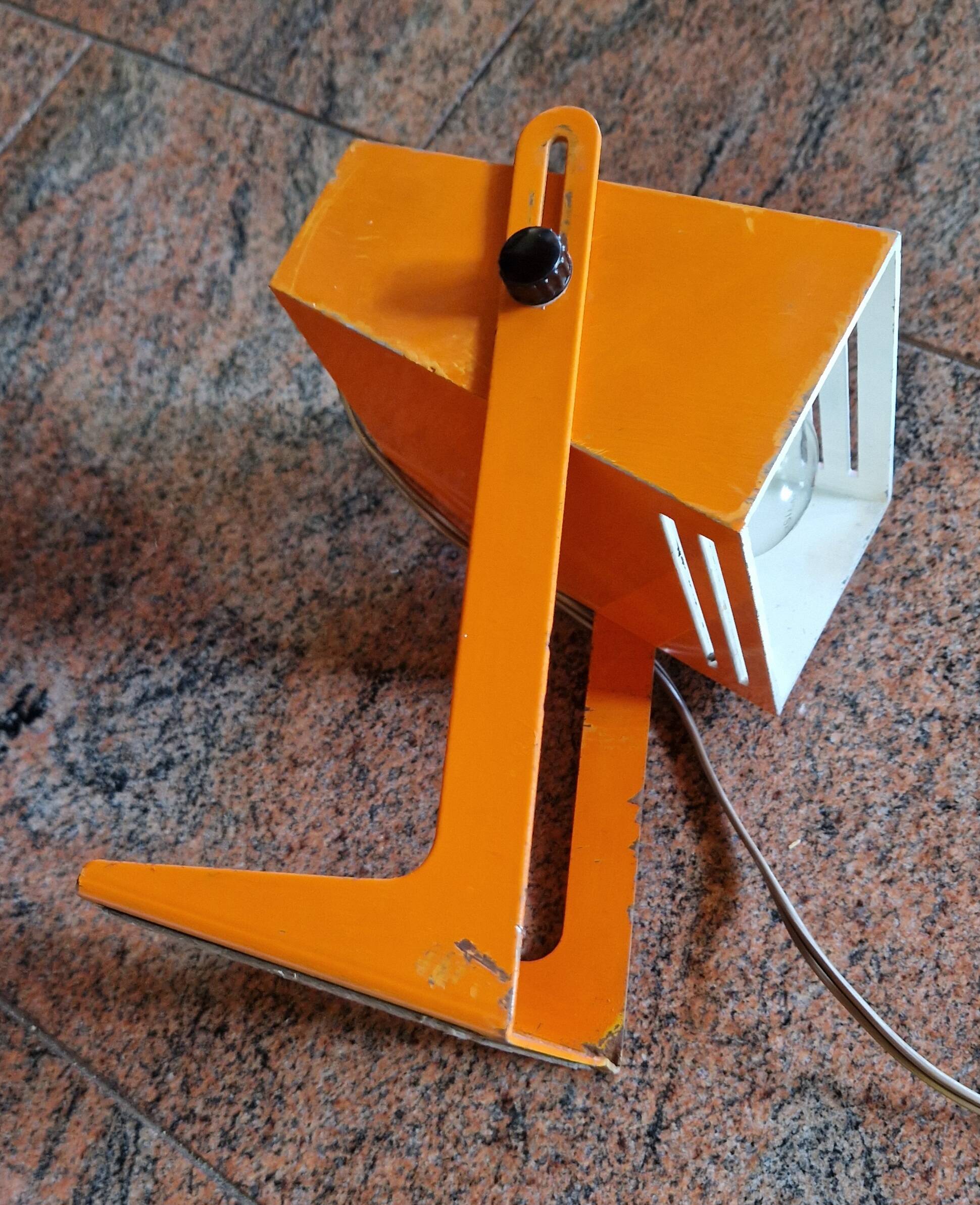 Orange space age spot lamp 1970