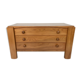 Commodus in solid elm, Maison Regain, 1970s
