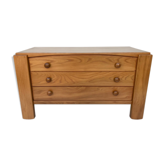 Commodus in solid elm, Maison Regain, 1970s