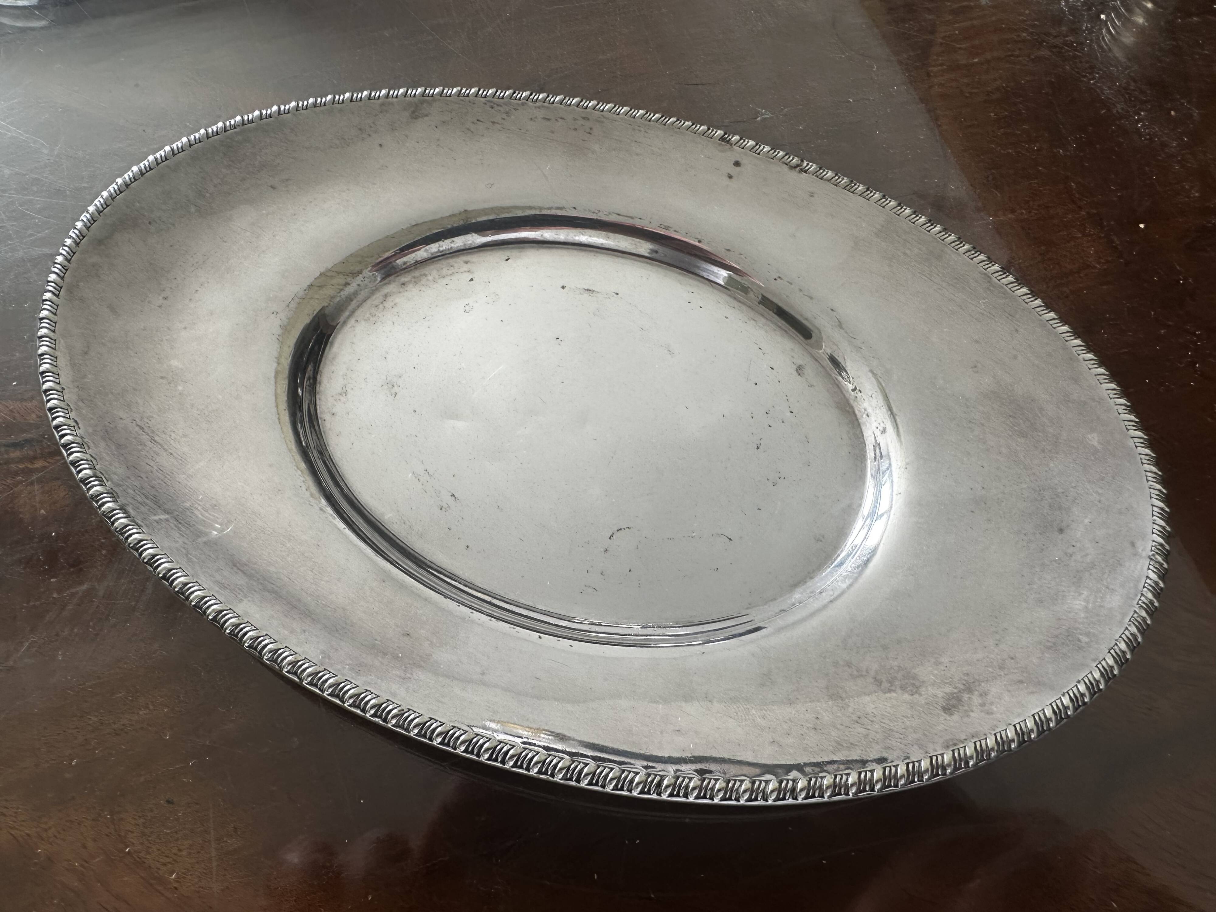 Norton & White EPNS Manchester Silver Plated Trinket Tray 21 cm / 14 cm