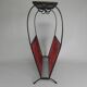 Vintage steel side table with magazine rack, 1950s.