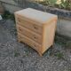 Vintage commode with tapered legs.