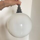 White Ball/Globe Pendant Lamp Vintage