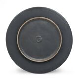 Black ceramic vase Vulcani by Franco Bresciani for Gabbianelli, 1970s