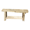 Workbench in raw solid wood with its shelf