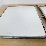 Triptych barber mirror, beveled glass, vintage
