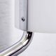 Pair of Italian chrome metal and white acrylic lamps
