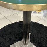 Set of pedestal table and 3 vintage bistro chairs from the 1960s