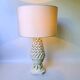 Spanish floral ceramic table lamp from Manises, Spain, circa 1970s