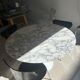 Knoll Tulip Saarinen round table with Arabescato marble