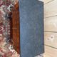 Empire side table in walnut and black marble