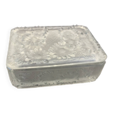 Art Deco cigarette box frosted satin glass Barolac Jo