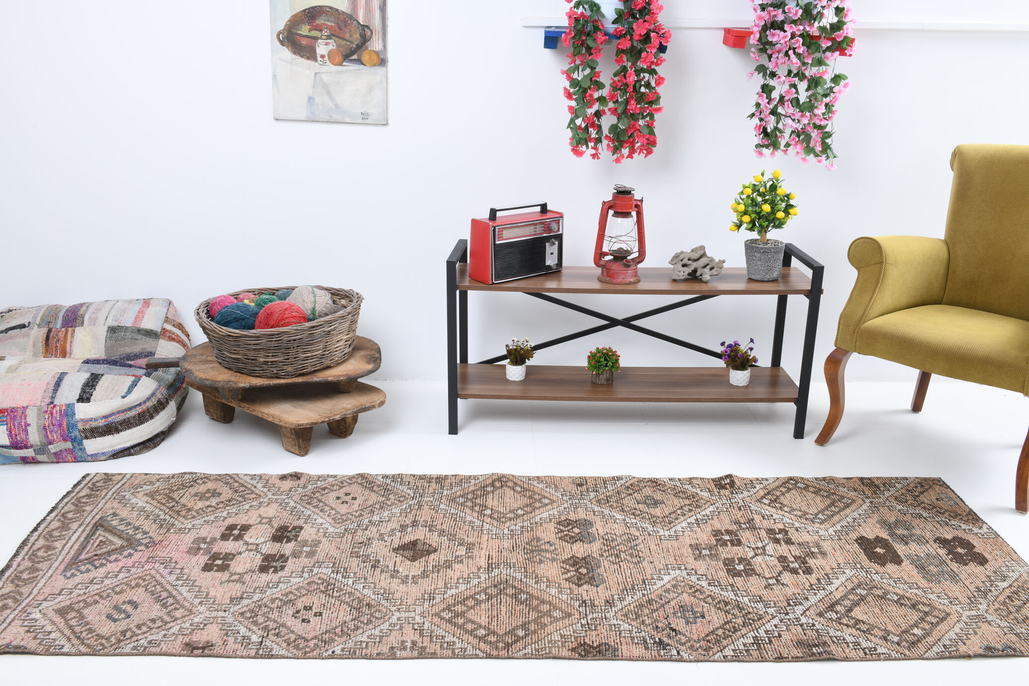 3x9 Bohemian Vintage Runner Rug 263x86Cm