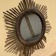 Vintage sun mirror in woven rattan diameter 45 cm retro decoration