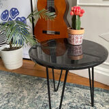 Black marble table