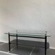 Vintage glass and steel coffee table Years 50