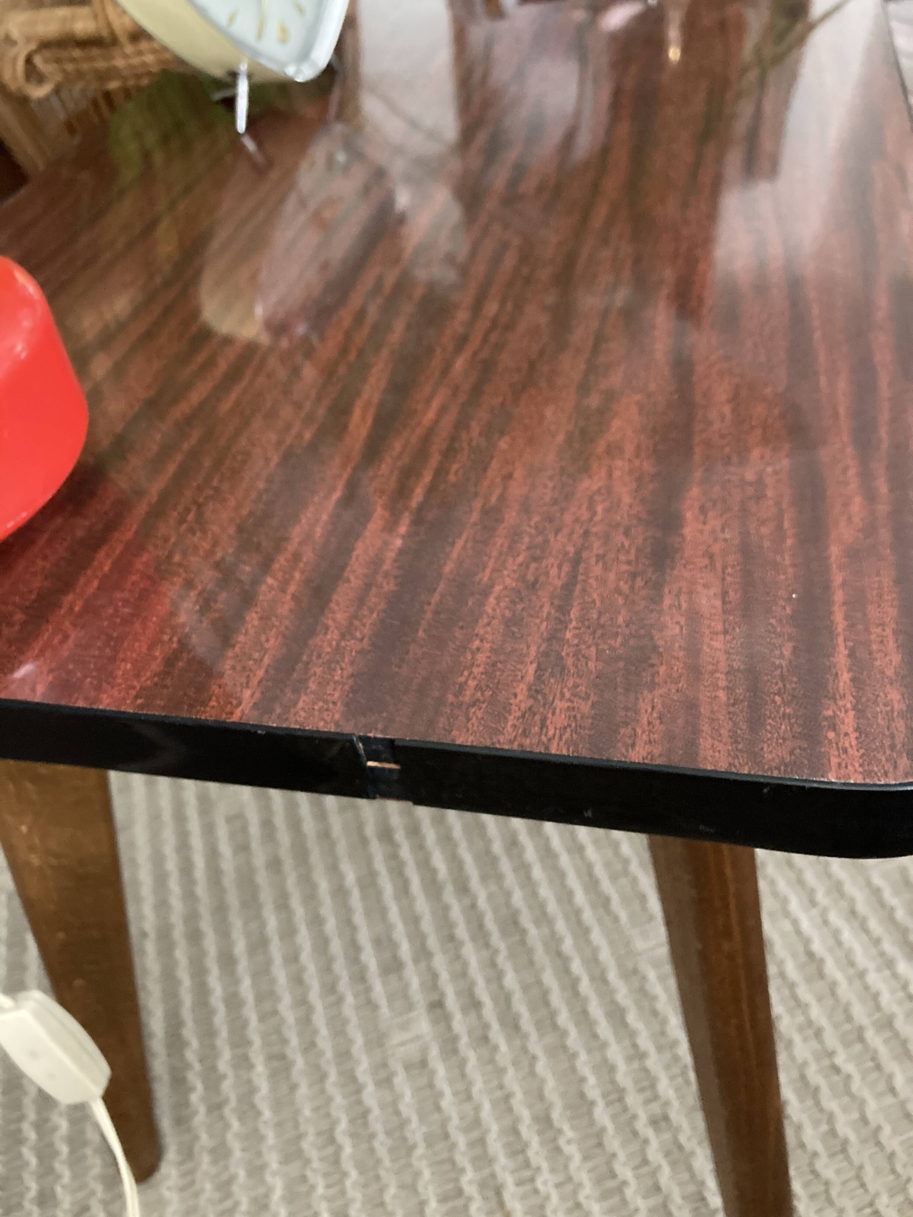 Vintage coffee table foot compass